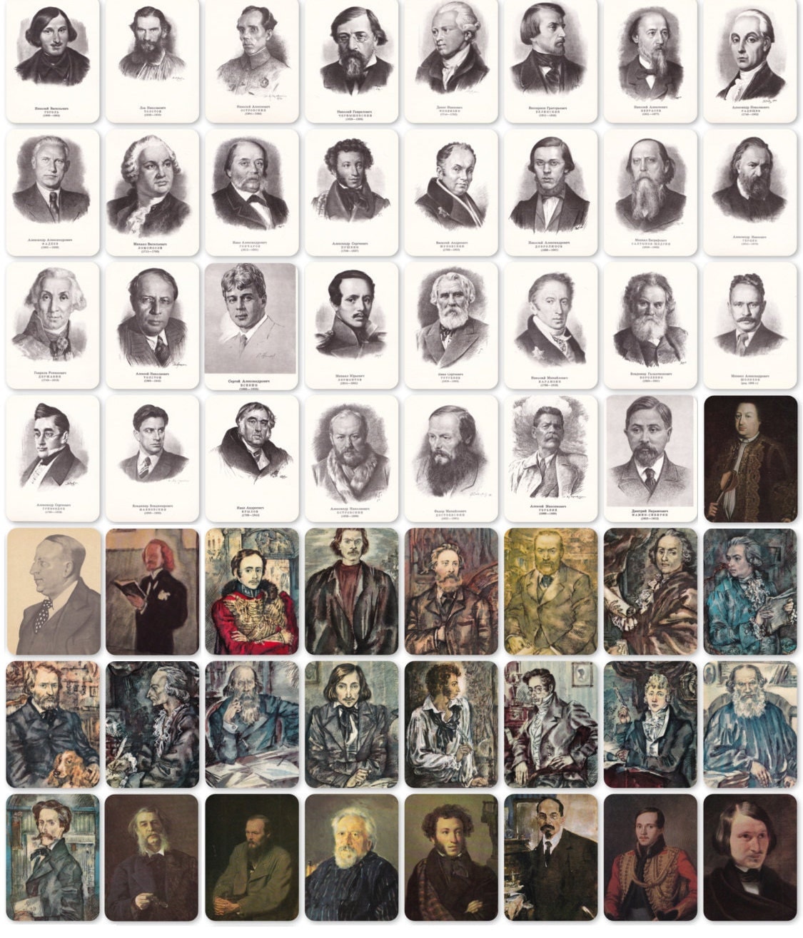 Портреты русских поэтов 19-20 века